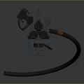 Browning Machine Gun Browning Gatling White Machine Gun Machine Gun Bullet Military 3d model