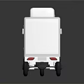 White Three Wheeler Delivery Vehicle With Cargo Box And Open Cabin