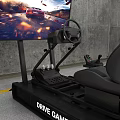 Modern game console driving game 3d model