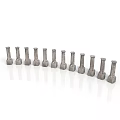 Industrial Metal Bolts Arranged In A Line For Machinery And Equipment Use