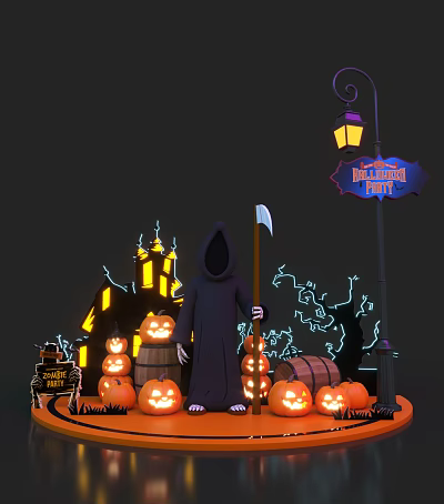 Modern Beauty Chen Halloween 3d model Modern Beauty Chen Halloween 3d model