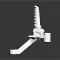 Precision Engineered Metal Mechanical Part With Support Bracket Textured Grip And Connecting Holes