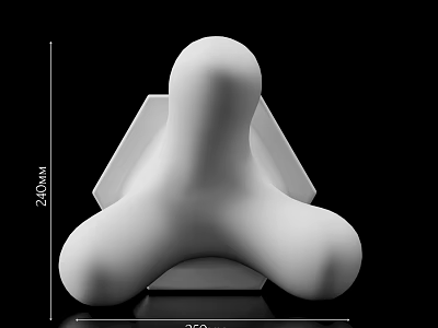 Modern White Geometric Wall Decor With Unique Shape And Dimensions 3d model