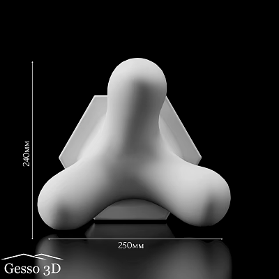 Modern White Geometric Wall Decor With Unique Shape And Dimensions 3d model