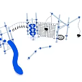 Outdoor Kids Playground Equipment With Blue Curved Structure Climbing Frame Swing And Multiple Components