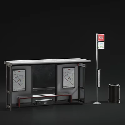 Modern Platform Bus Platform 3d model