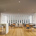 Modern Hotel Lobby Interior With High Ceiling Large Windows And Marble Flooring