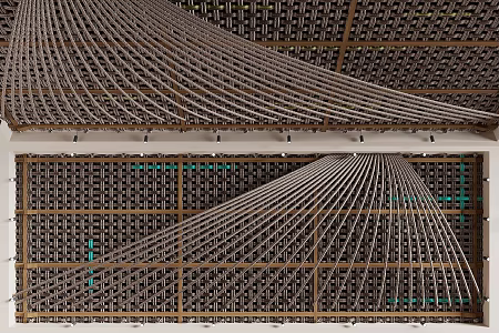 Hemp rope ceiling 3d model