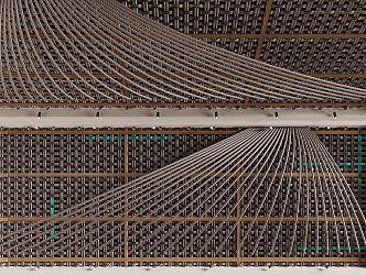 Hemp rope ceiling 3d model