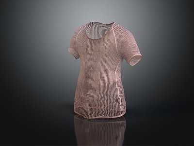 Modern Clothes Knitwear Half Sleeve Short Sleeve 3d model