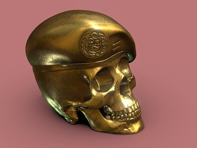 Peruvian Beret Skull 3d model