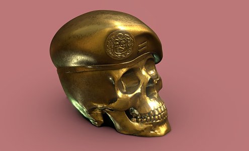 Peruvian Beret Skull 3d model