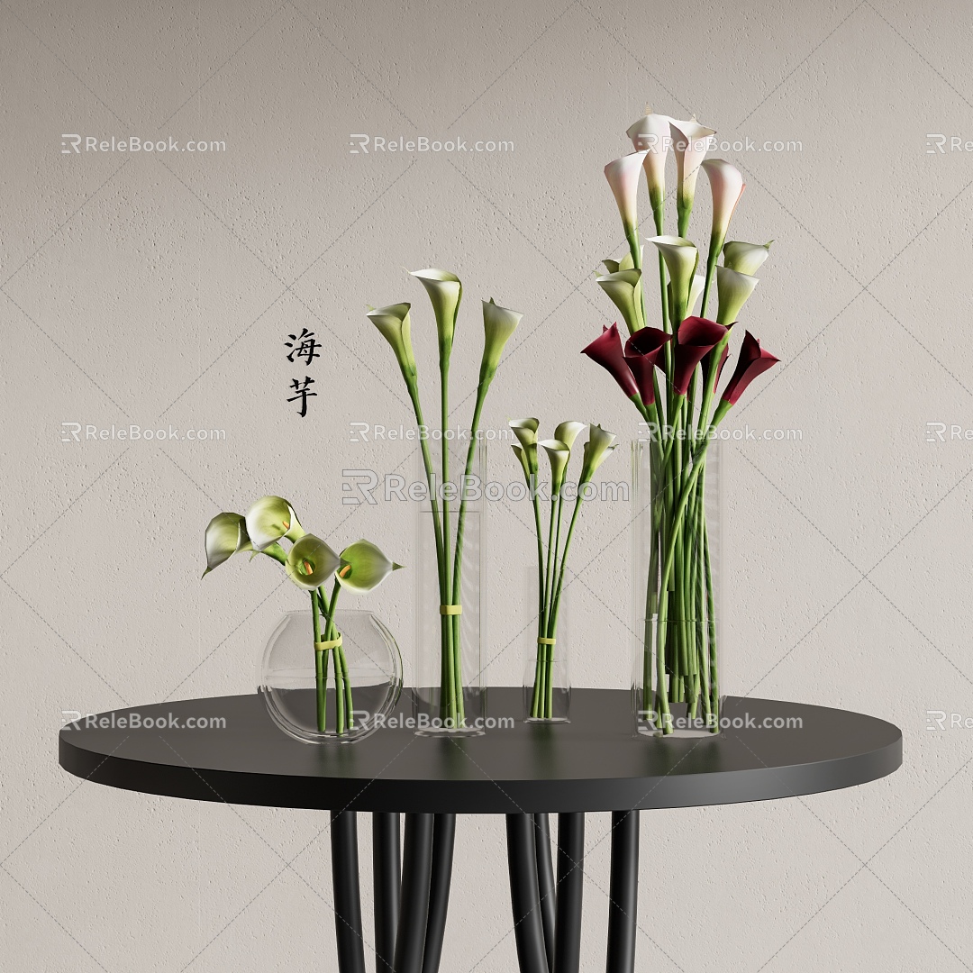 Modern Green Plant Vase Vase Flower Art Vase Flower 3d model