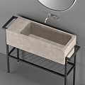 Washbasin Sink Furniture Washbasin Mirror 3d model