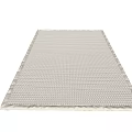 Square Rug With Textured Pattern And Light Color Woven Design Details 3d model