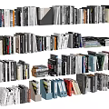 Various Books and Magazines Stacked Arranged in Organized Collections for