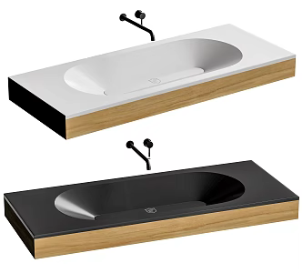 Integrated basin wash basin 3d model
