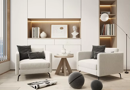 Modern Casual Sofa Combination Leisure Chair Single Sofa 3d model