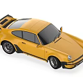 Top View Of Two Yellow Retro Sports Cars With Classic Design