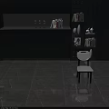 Modern Black and White Dining Chair with Round Backrest and Minimalist Design