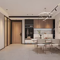 Modern Stylish Living And Dining Room With Cozy Sofas Large TV And Panoramic City View