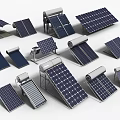Various Types Of Solar Panels As Modern Household Electrical Appliances For Home Use