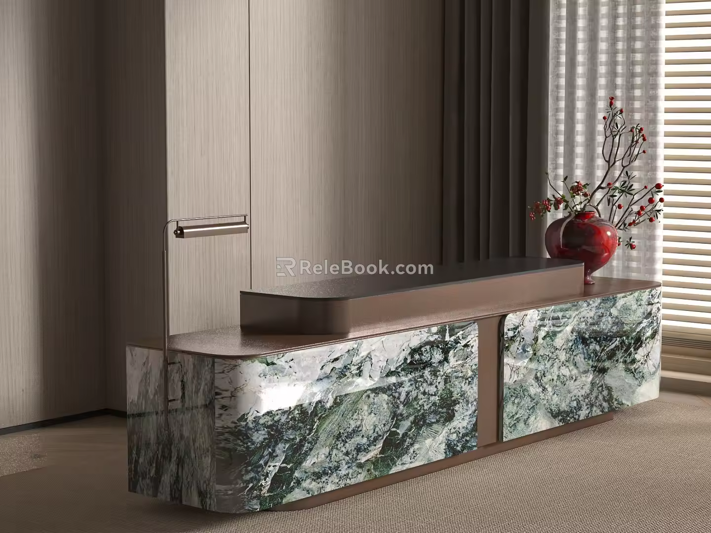 New Chinese Hotel Front Desk 3d model