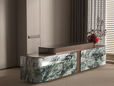 New Chinese Hotel Front Desk 3d model