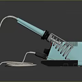 Professional Blue Soldering Iron Station With Control Unit Stand Sponge And Cable Tool 3d model