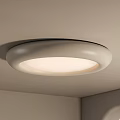 Modern Round White Ceiling Light With Sleek Design And Soft Illumination 3d model