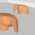 Cute Yellow Elephant Shaped Stools For Kids Room Decor And Seating