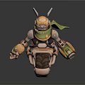 Modern game character sci-fi robot sci-fi warrior sci-fi character automatic robot 3d model