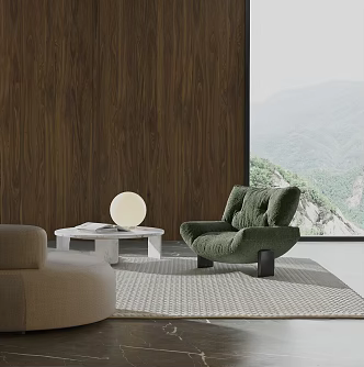 Minotti single sofa 3d model
