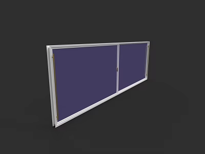 Modern Double Door With Purple Panels And White Frame Design 3d model
