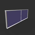 Modern Double Door With Purple Panels And White Frame Design