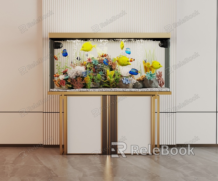 Modern Fish Tank Glass Fish Tank Aquarium Display Cabinet Side Cabinet model