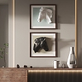 Modern Horse Head Decoration Hanging Painting 3d model