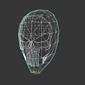 Game Movie Character Skull Mask With White Skeleton Design And Black Background