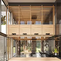 Modern Public Office Space With Large Windows Open Layout Wooden Desks And Ergonomic Chairs