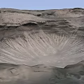Mysterious Rocky Landscape With Circular Formations And Textured Surface