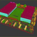 Modern Computer Motherboard Circuit Board 3d model