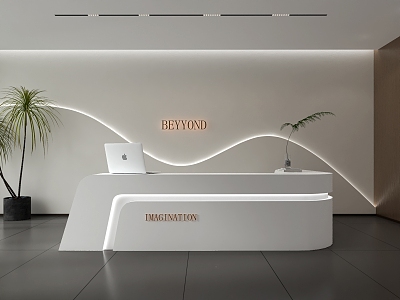 Front desk, reception desk, bar counter 3d model