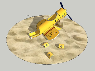 Sandpool Airplane Slide Slide Sandpool Slide Airplane Paradise Children's Paradise Outdoor Sandpool Children's Paradise Outdoor Children's Sandpool Paradise Sandpool 3d model
