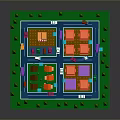 Cartoon Building Cartoon Unit Aerial View of the City Aerial View of the City 3d model