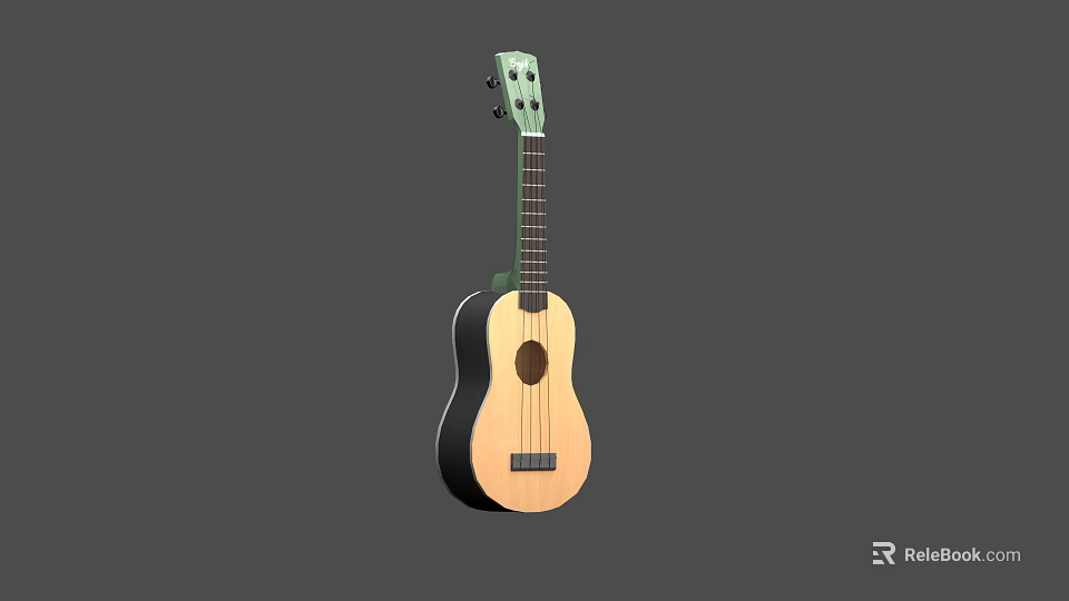 Handcrafted Wooden Ukulele For Musical Instruments And Art Supplies Collection 3d model 