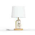 Cute Unicorn Shaped Table Lamp With White Lampshade And Pink Mane For Kids Bedroom