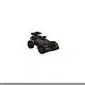 Advanced Military Weapon Systems On Brown Black Armored Combat Vehicles With Mechanical Turrets