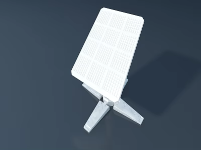 Garden Landscape Outdoor Table Featuring White Grid Surface And Crossed Legs Design 3d model
