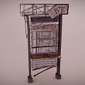 Commercial Metal Display Rack With Multi-layer Grid Baskets And B'E Sign