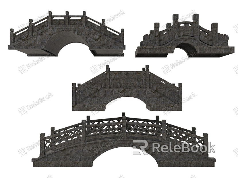 Stone Arch Bridge Landscape model